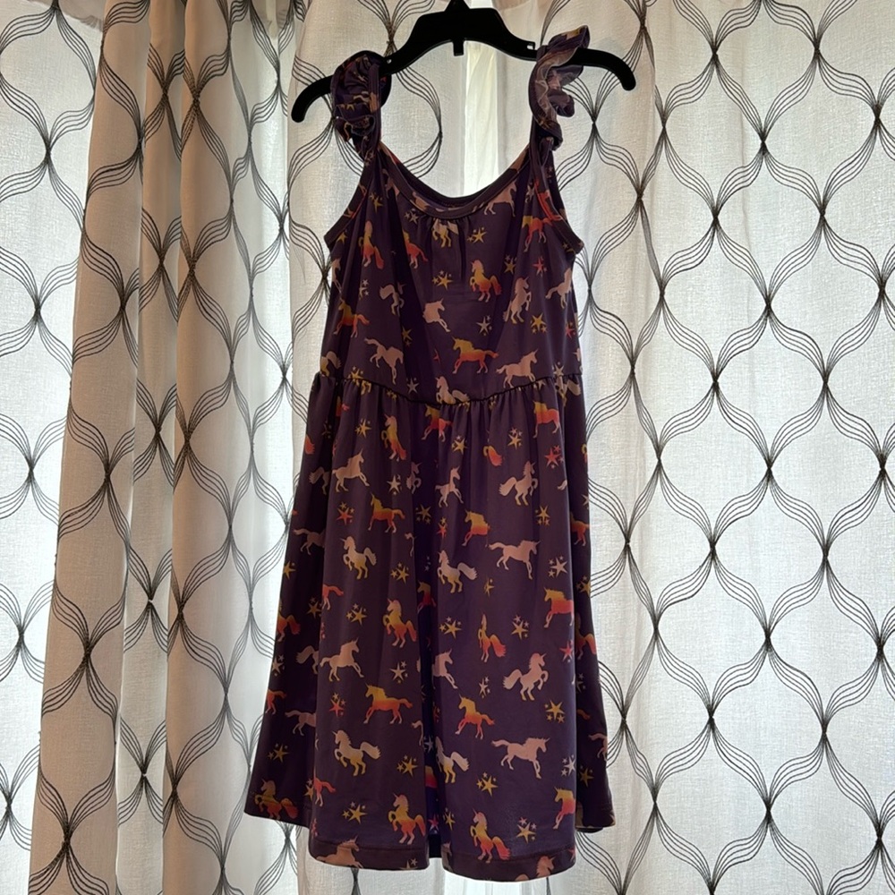 Girls purple unicorn sundress